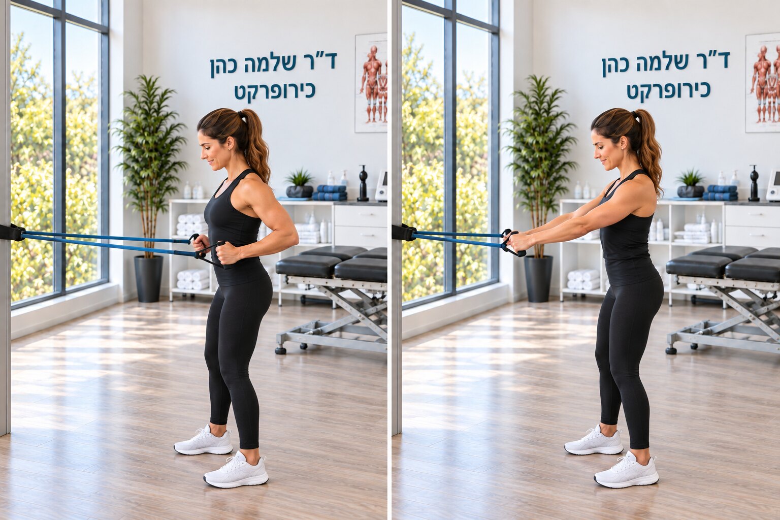 חתירה קלה בגומייה — הדגמת תנוחת מוצא וסיום