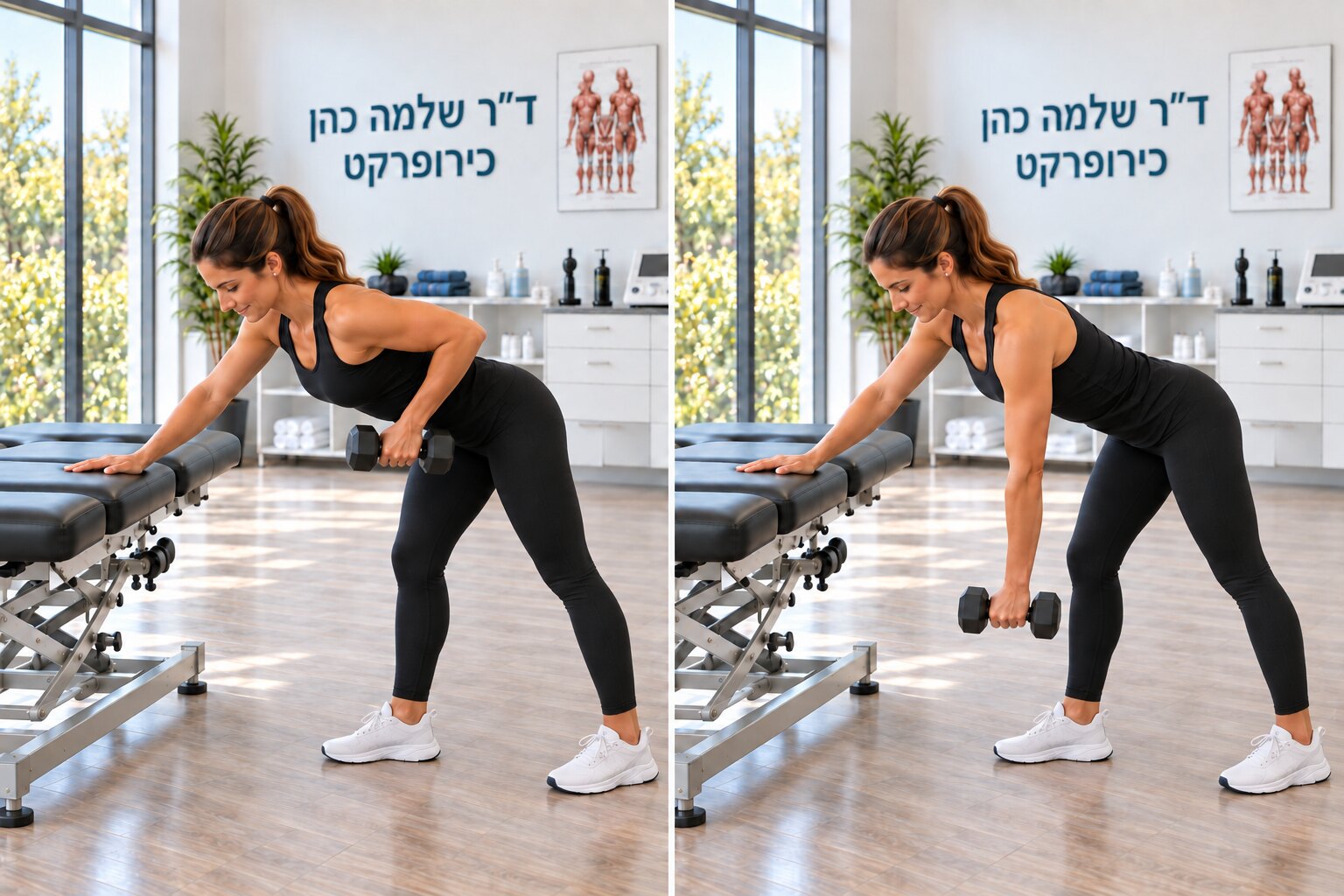 חתירה בעומס מתקדם — הדגמת תנוחת מוצא וסיום